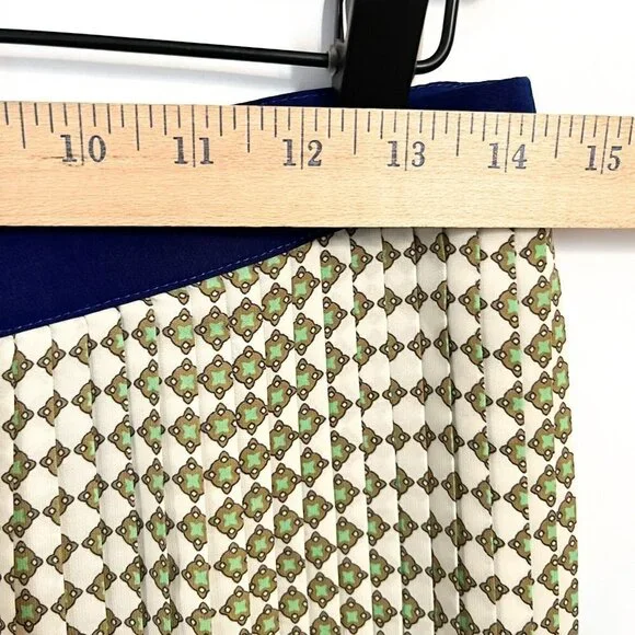 Zara Basic Women's Skirt Pleated Size M Mini Retro Mixed Print - Picture 5 of 7